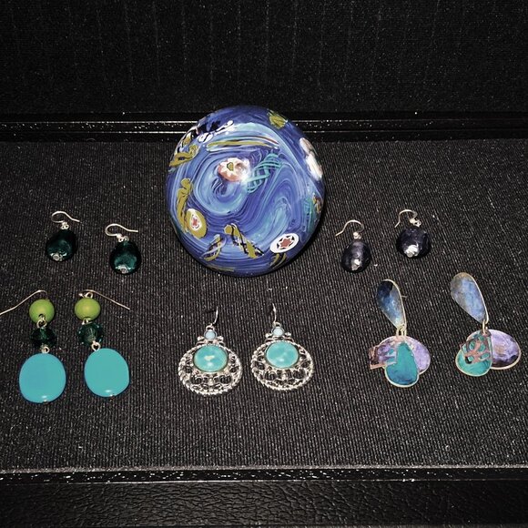 Dangle and Drop Earrings 5 Pairs including Filigree, Abstract, Meenakari, Beaded - Picture 1 of 8